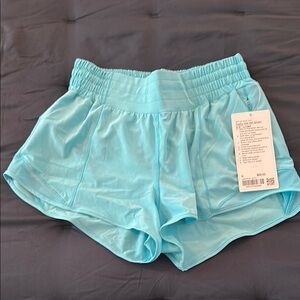 Hotty hot shorts high rise 2.5 inseam electric turquoise NWT